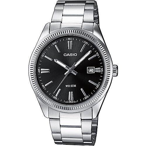 Casio MTP-1302D-1A1 Men`s Wristwatch Analog Classic Silver Stainless Steel