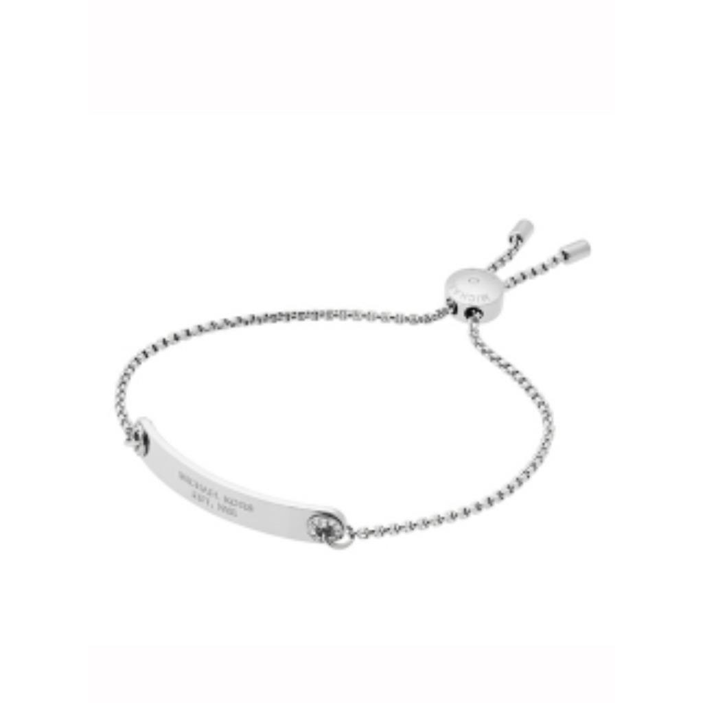 Michael Kors Brilliance Silver Adjustable Bracelet Crystals MKJ6530040 + MK Box