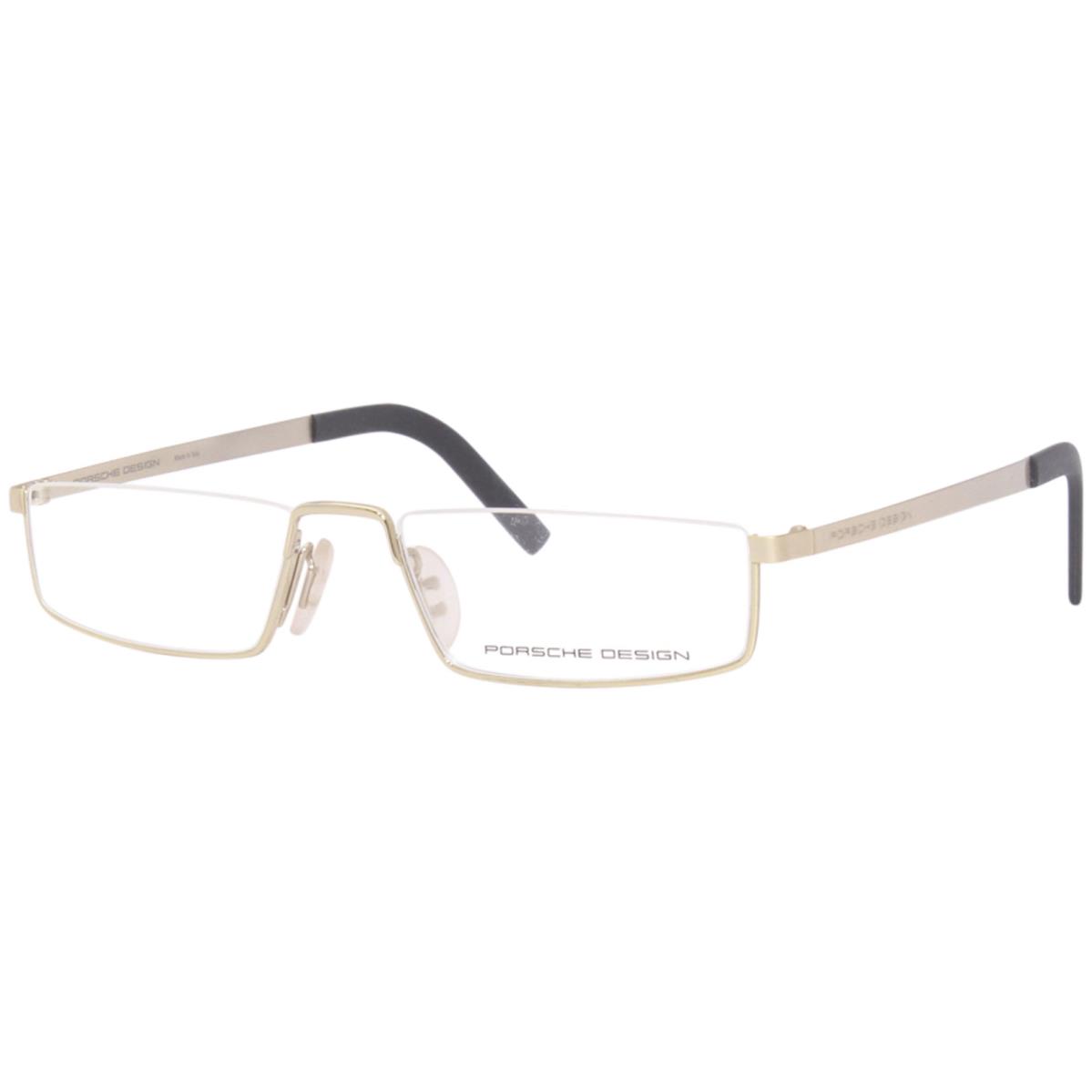 Porsche Design Men`s Eyeglasses P`8310 P8310 Half Rim Optical Frame 52mm Gold