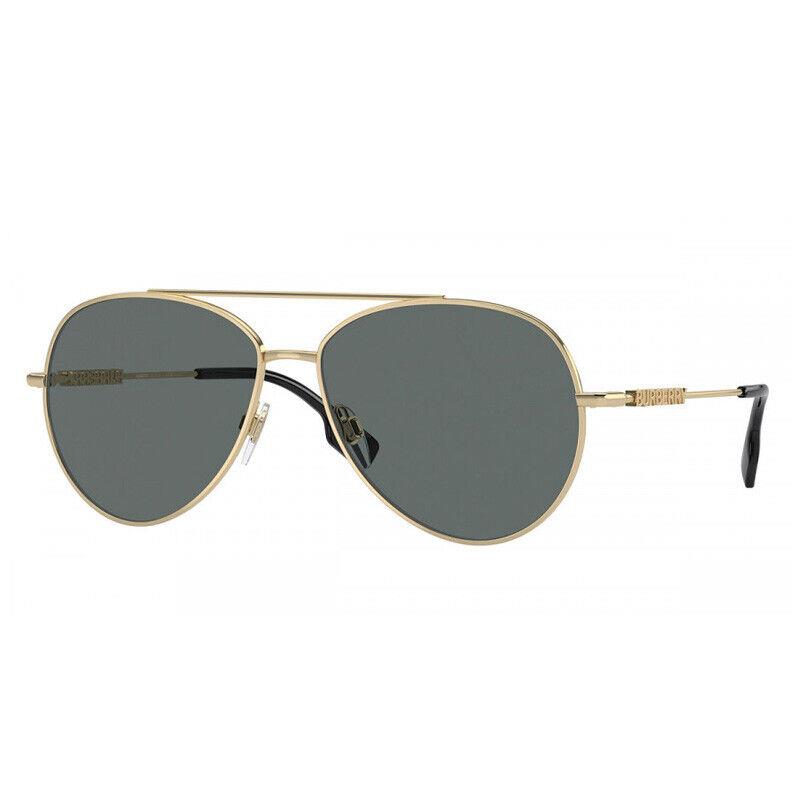 Burberry BE3147 110981 Light Gold/dark Grey Polarized 58-14-140 Sunglasses