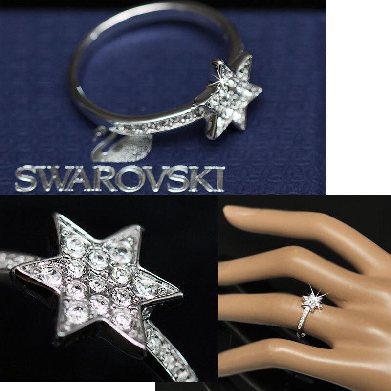 Swarovski Ladies Diamond Crystal Star Ring w/ Tag 8.5