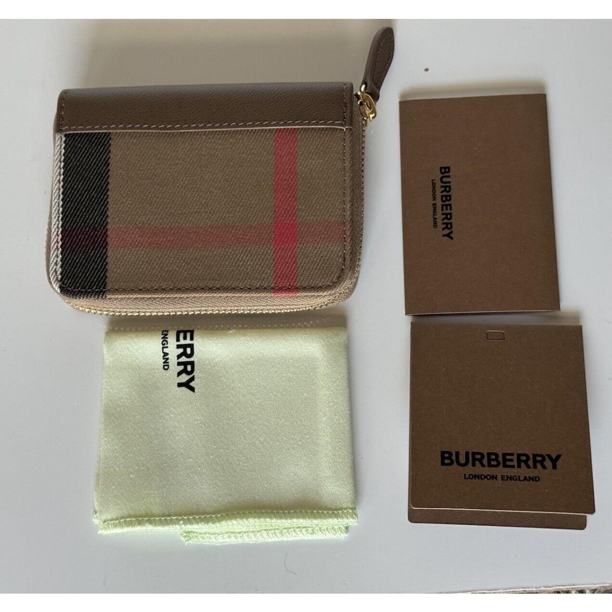 Burberry MN Zip Around Check Earth/brown Wallet 80845241