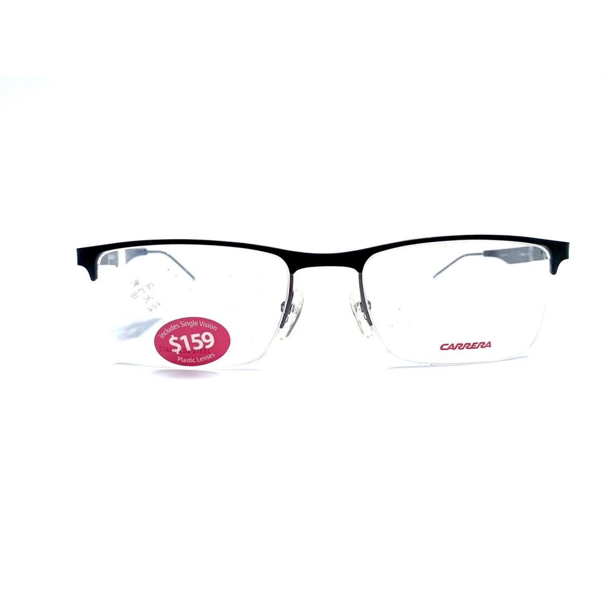 Carrera Black Metal Rectangular Half Rim Eyeglasses CA8810 Yih 54 19 140