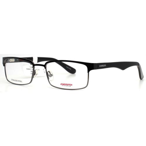 Carrera CA6606 0J0P Black Mens Rectangle Full Rim Eyeglasses 55-18-145 B:32