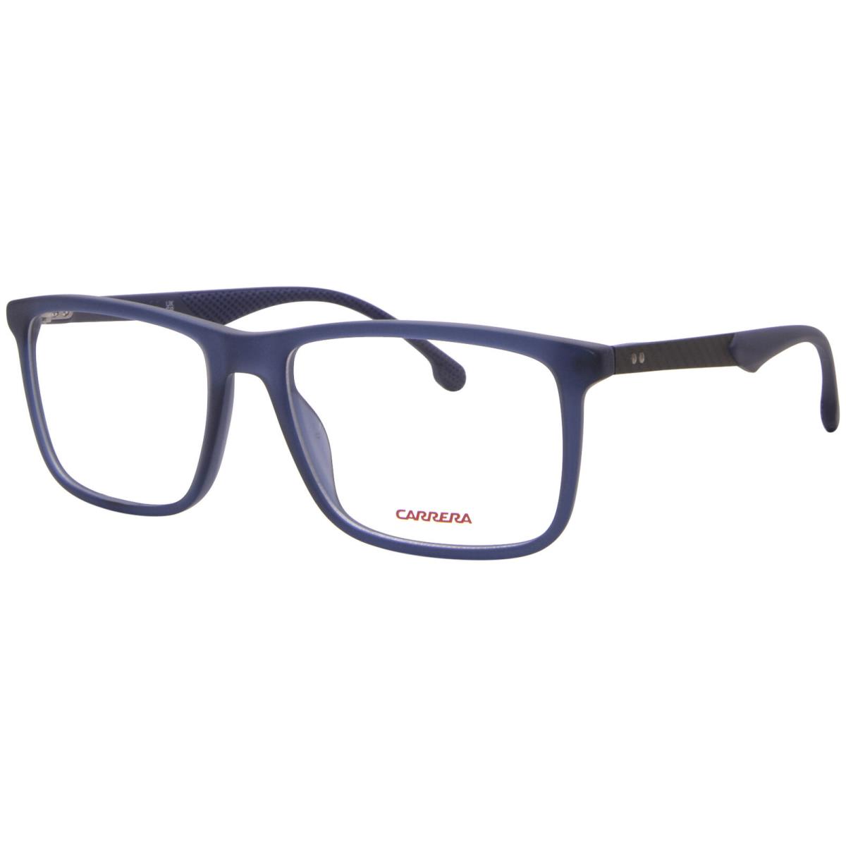 Carrera 8839 0FLL Eyeglasses Men`s Matte Blue Full Rim Rectangle Shape 55mm