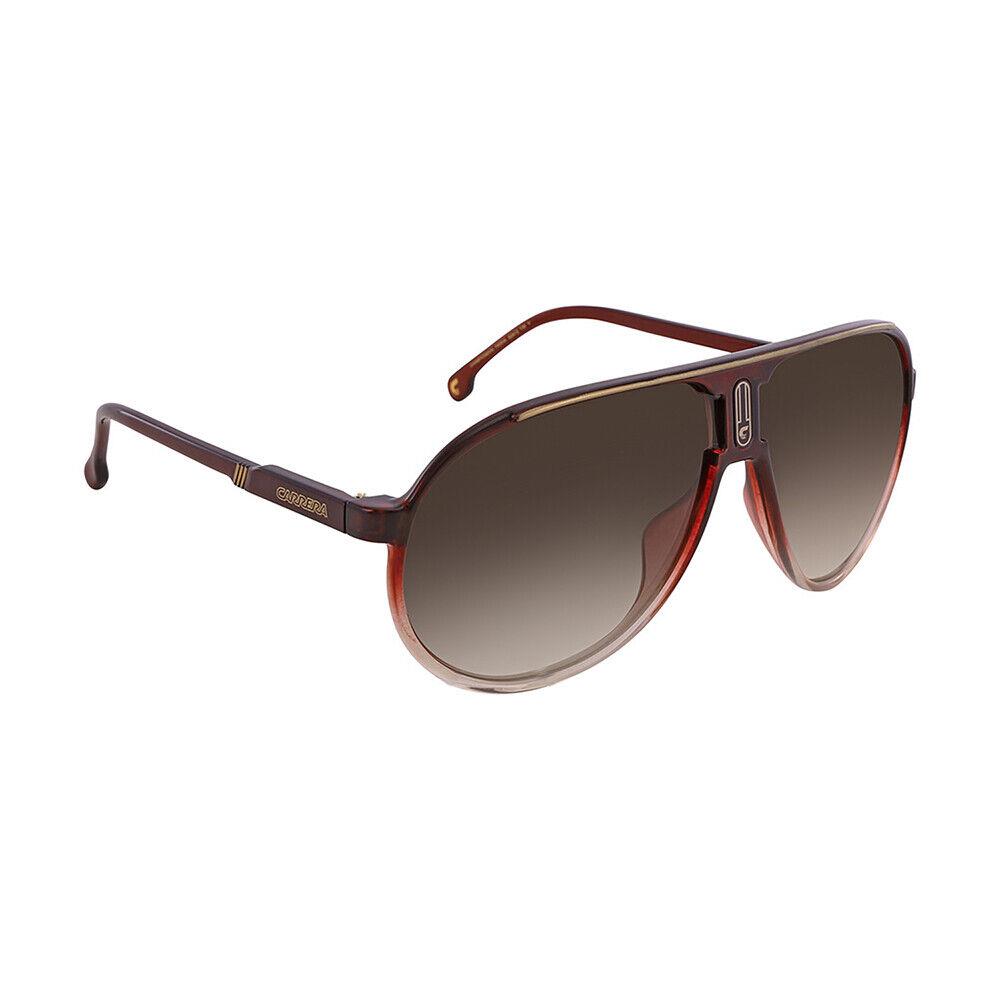 Carrera Icons CA Champion65/N 7W5HA Burgundy Shaded Plastic Sunglasses Brown