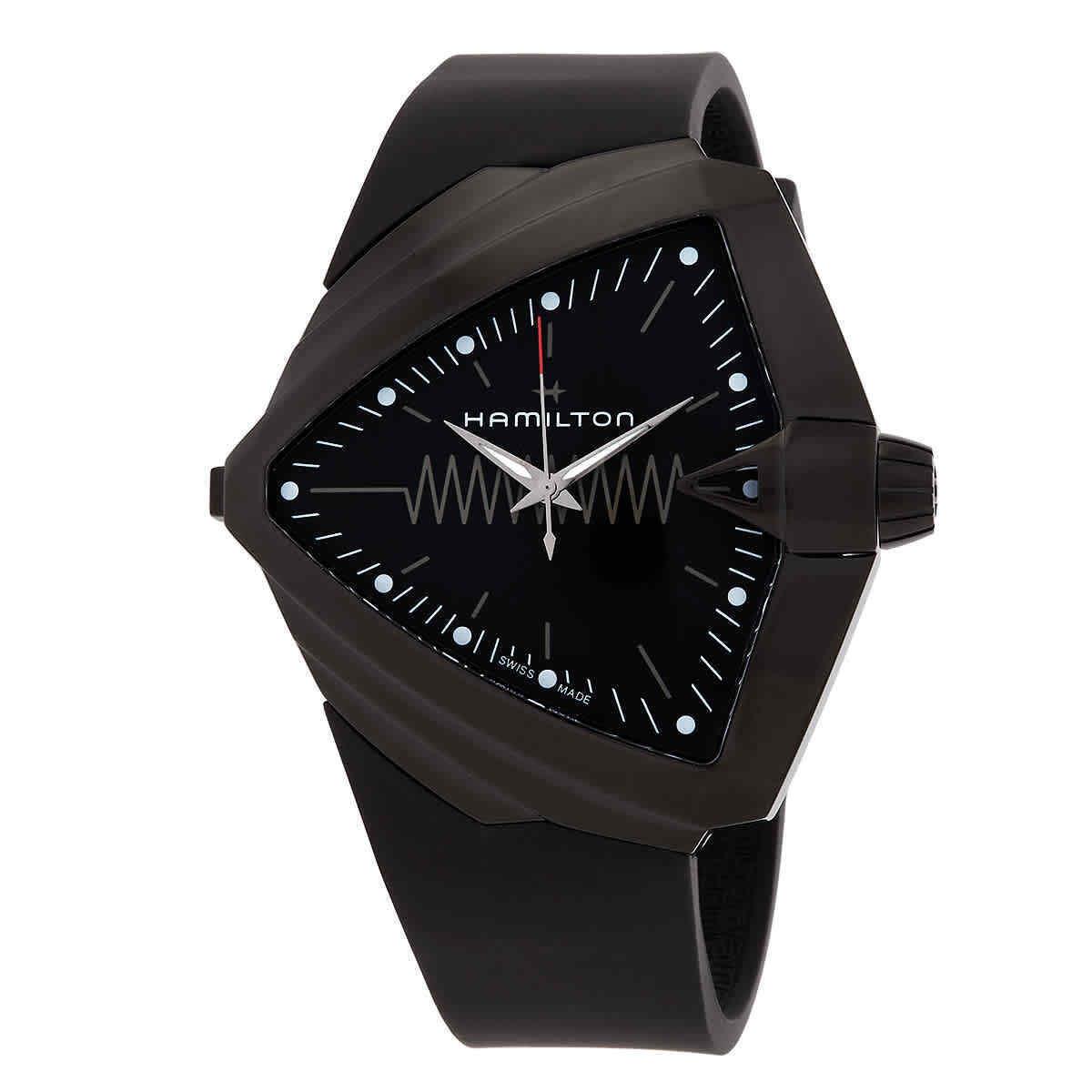 Hamilton Ventura Xxl Bright Quartz Black Dial Men`s Watch H24604330