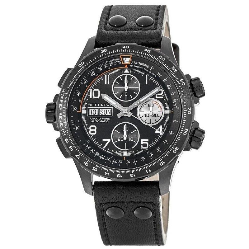 Hamilton Khaki Aviation X-wind Auto Chrono Black Men`s Watch H77736733