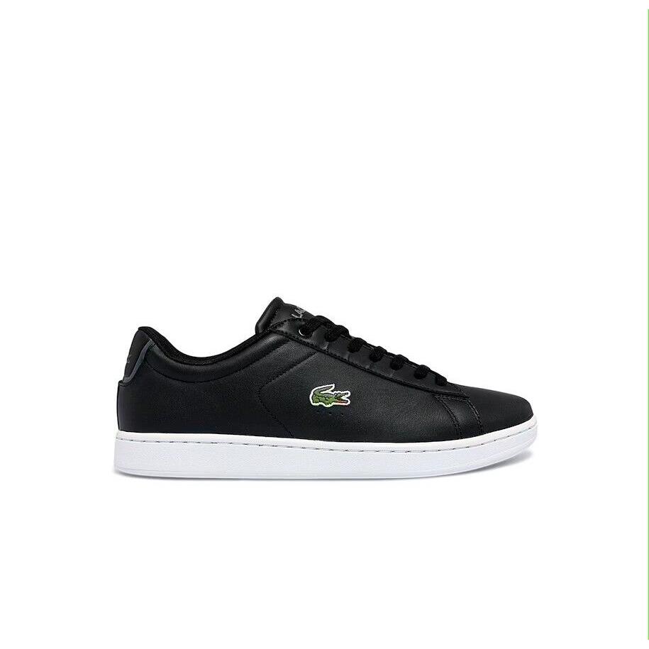 Lacoste Carnaby Men`s Black Leather Sneakers Athletic Shoes Size 12