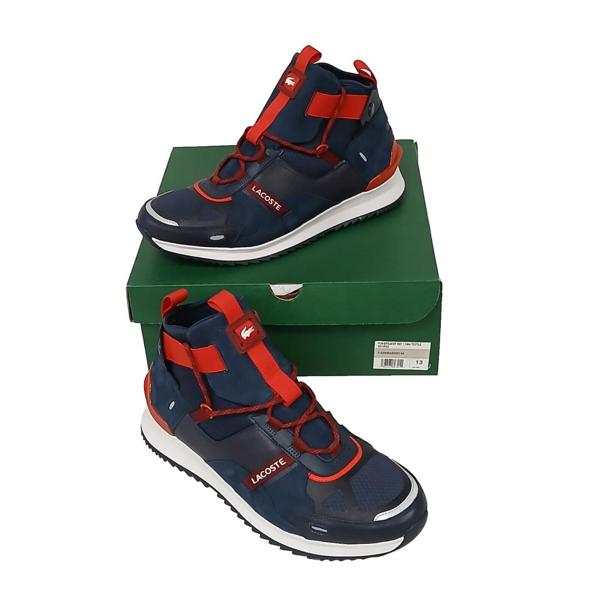 Lacoste Run Breaker 0521 1 Sma Men`s Shoes Navy Blue-red Size: 13