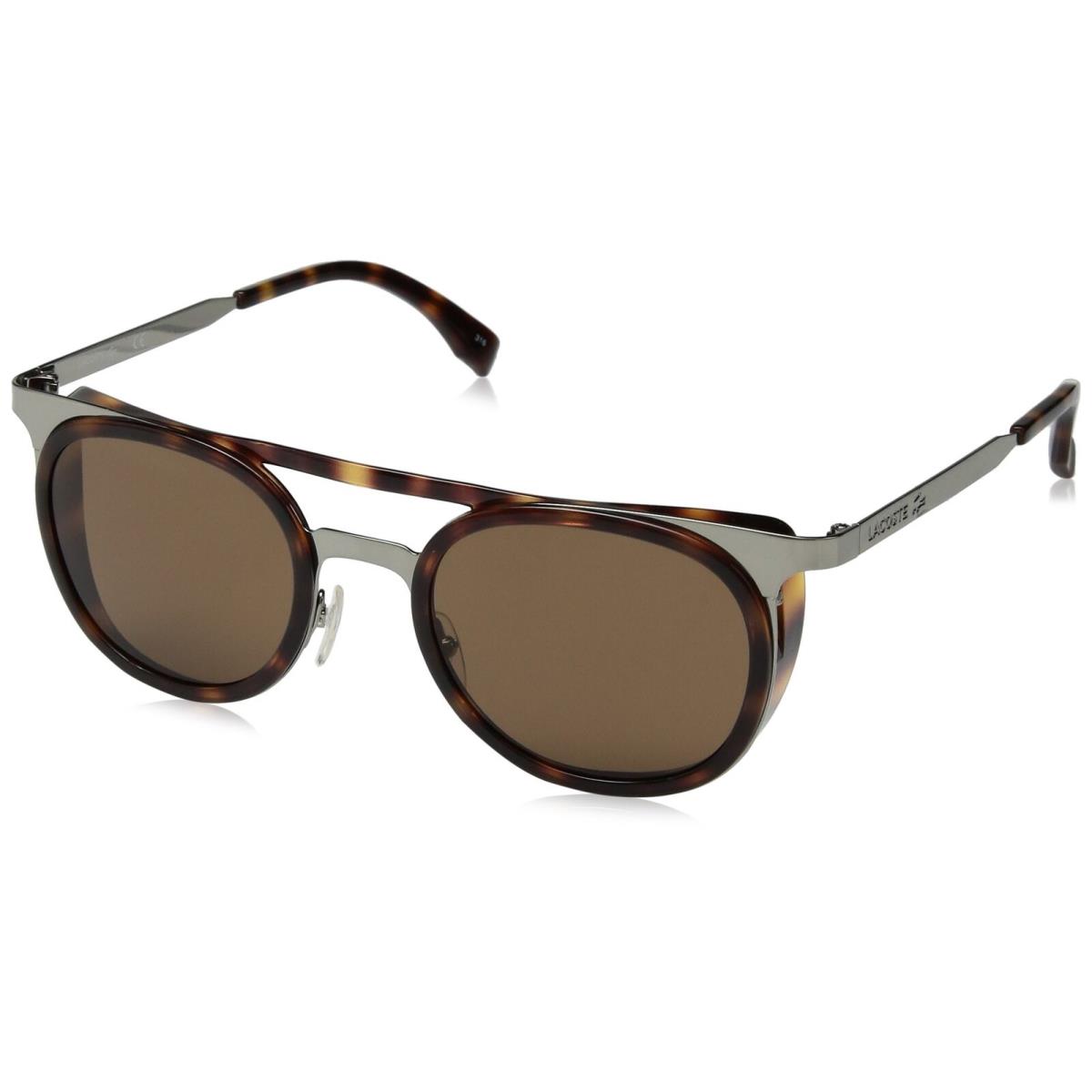 Lacoste L823S 035 Tortoise Silver Sunglasses with Brown Lenses