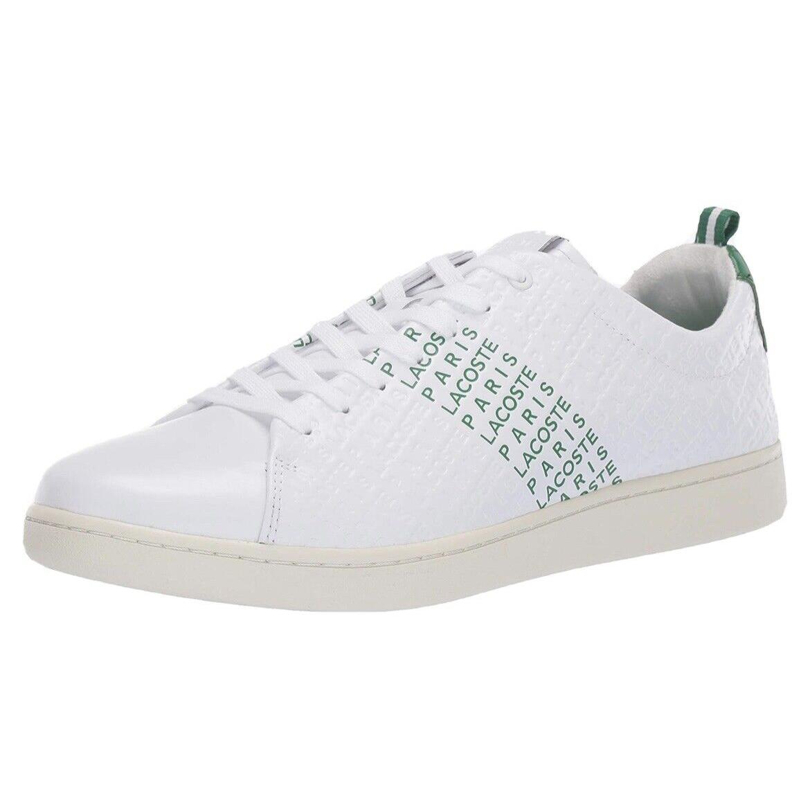 Lacoste Gator Carnaby Evo Embossed Leather Sneaker Shoes Mens 10