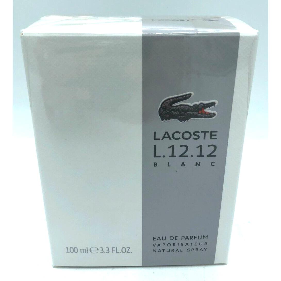 Lacoste Eau De L.12.12 Blanc by Lacoste For Men - 3.3 oz Edp Spray