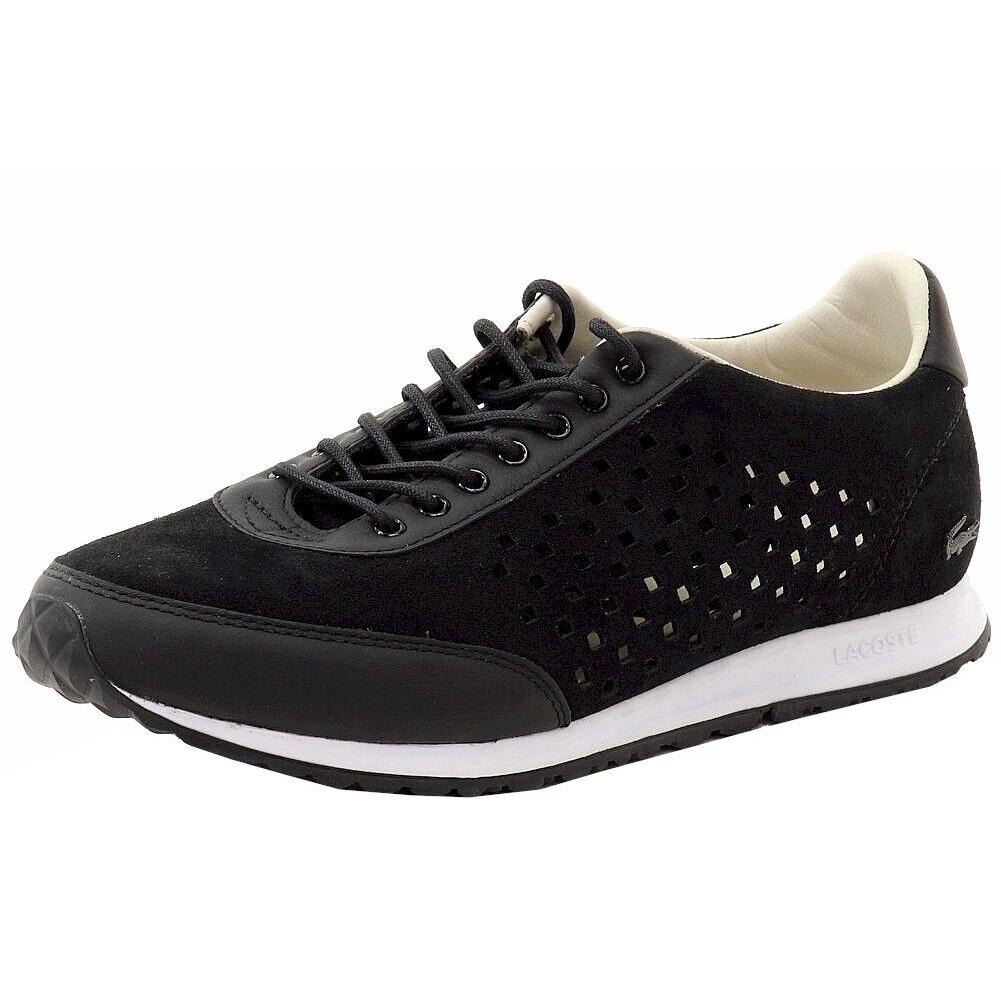 Lacoste Women`s Helaine Runner 216 Fashion Black Sneakers Shoes Sz: 8.5