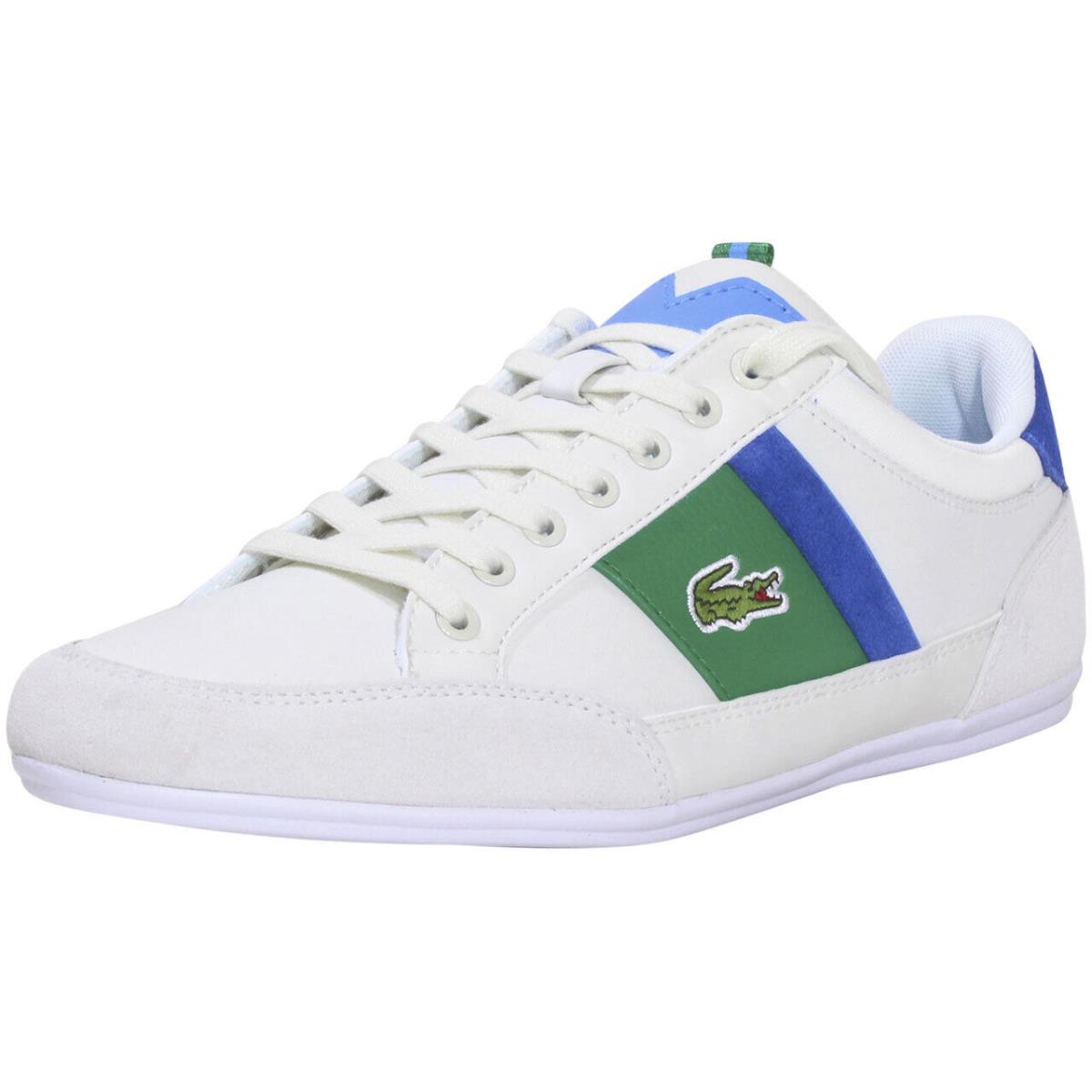 Lacoste Men`s Chaymon-222-1 Sneakers Low-top Shoes Off White/blue Sz: 13