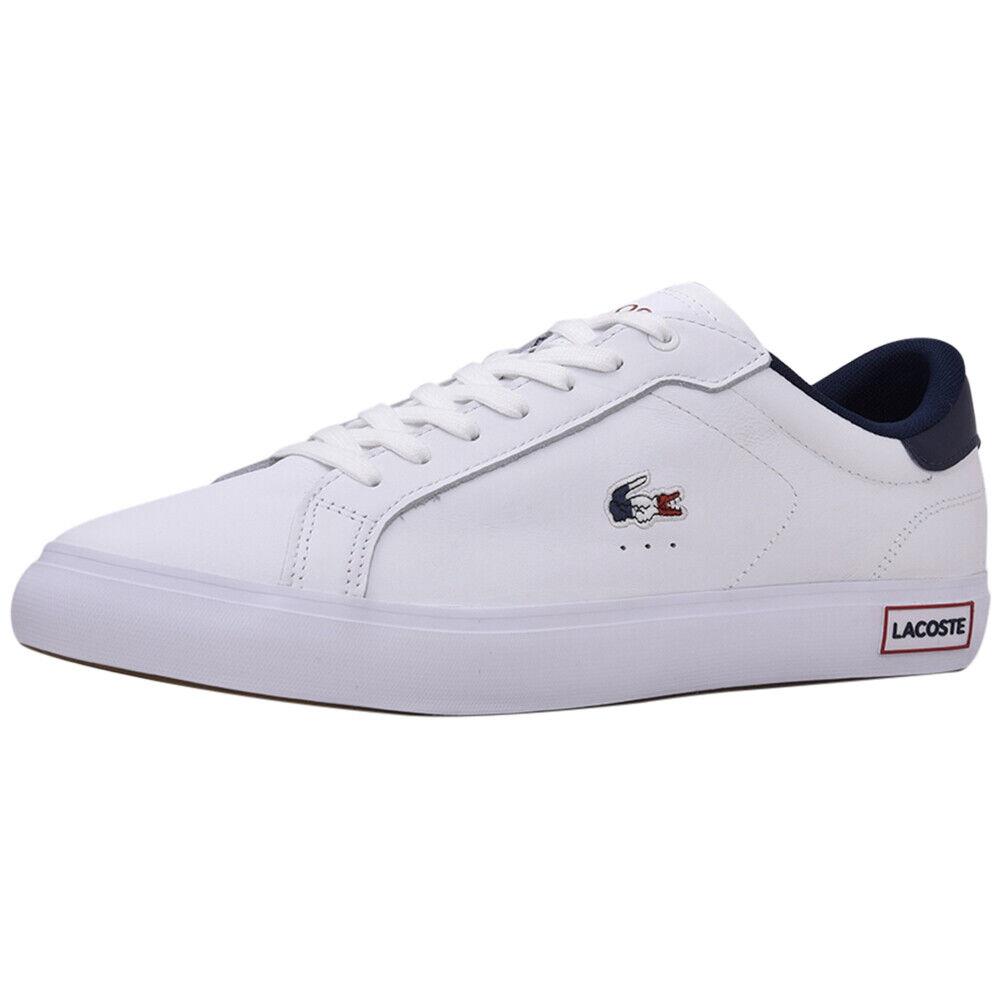 Lacoste Powercourt TRI22 1 Sma Men`s Sneakers Shoes White/navy/red Size: 10.5