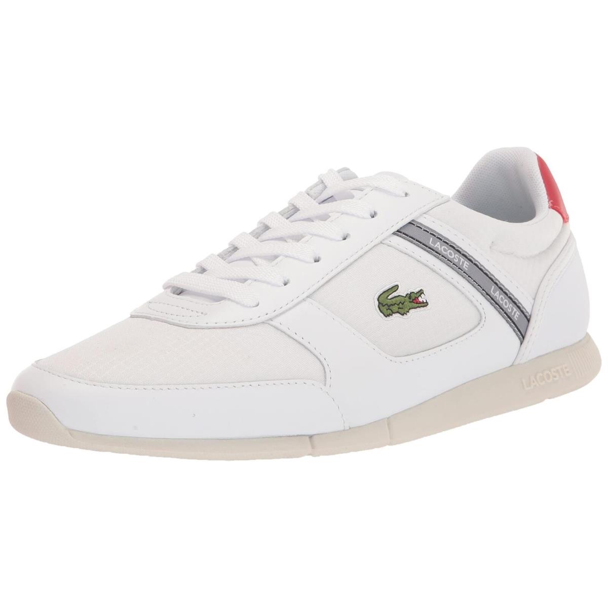 Lacoste Men`s Menerva Sport Sneaker Wht/red 11.5