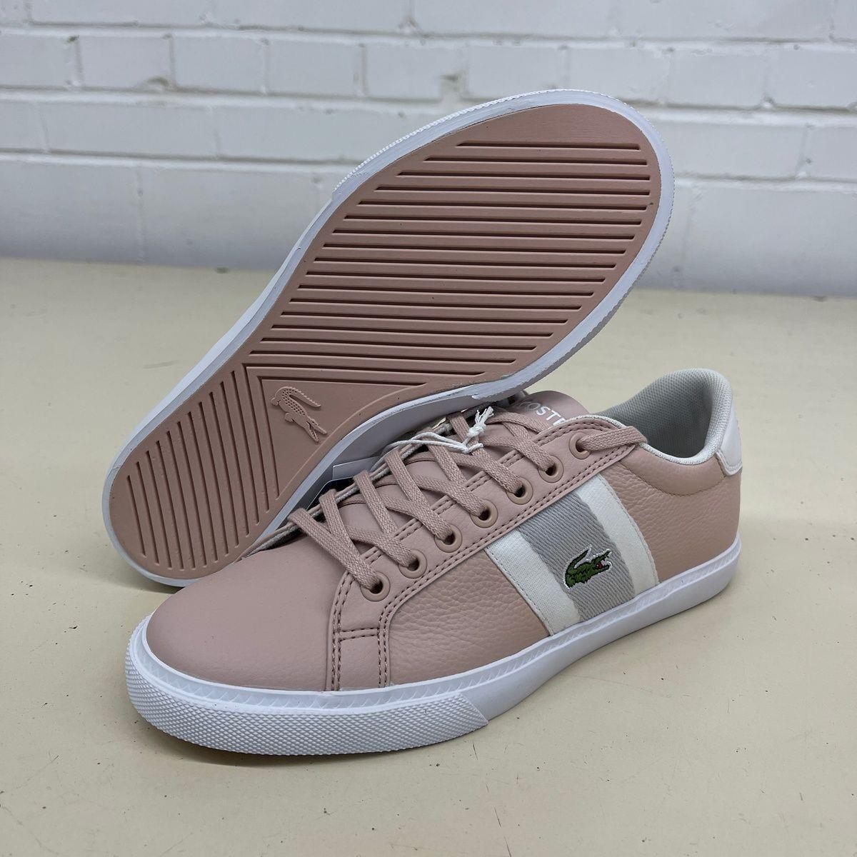 Lacoste Grad Vulc 120 Leather Sneaker Women`s Size US 6 Pink/gray