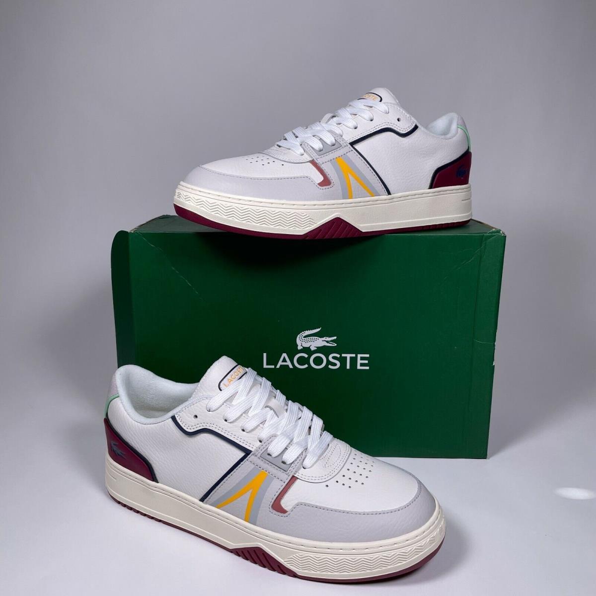 Lacoste White Leather `L001` Sneakers