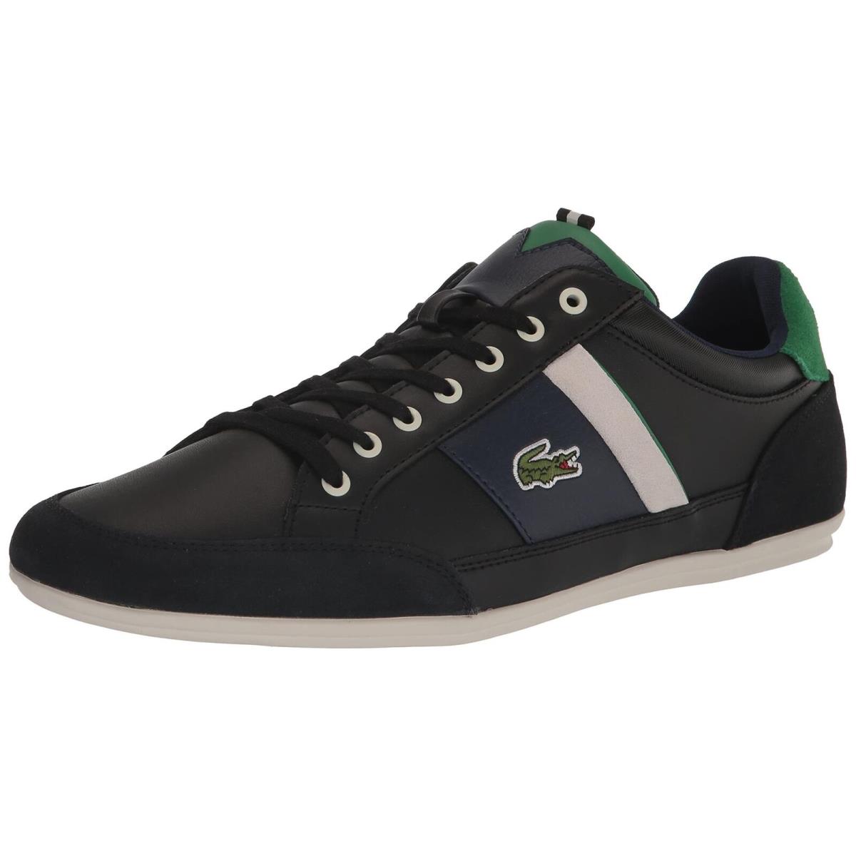 Lacoste Mens Chaymon Sneakers Blk/wht Leather 11.5