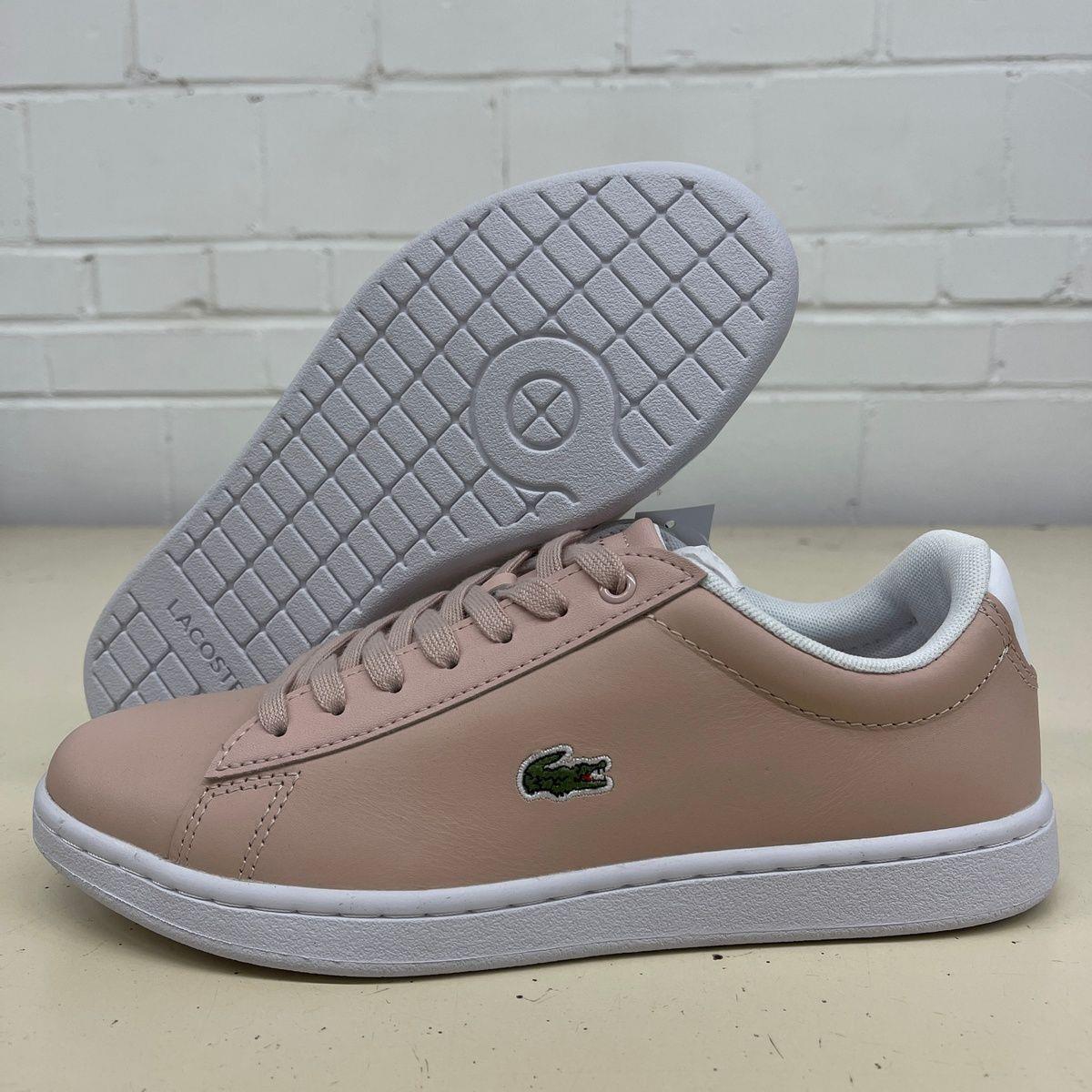 Lacoste Hydez 319 1 P Sfa Leather Sneaker Women`s Size 7 Pink/white