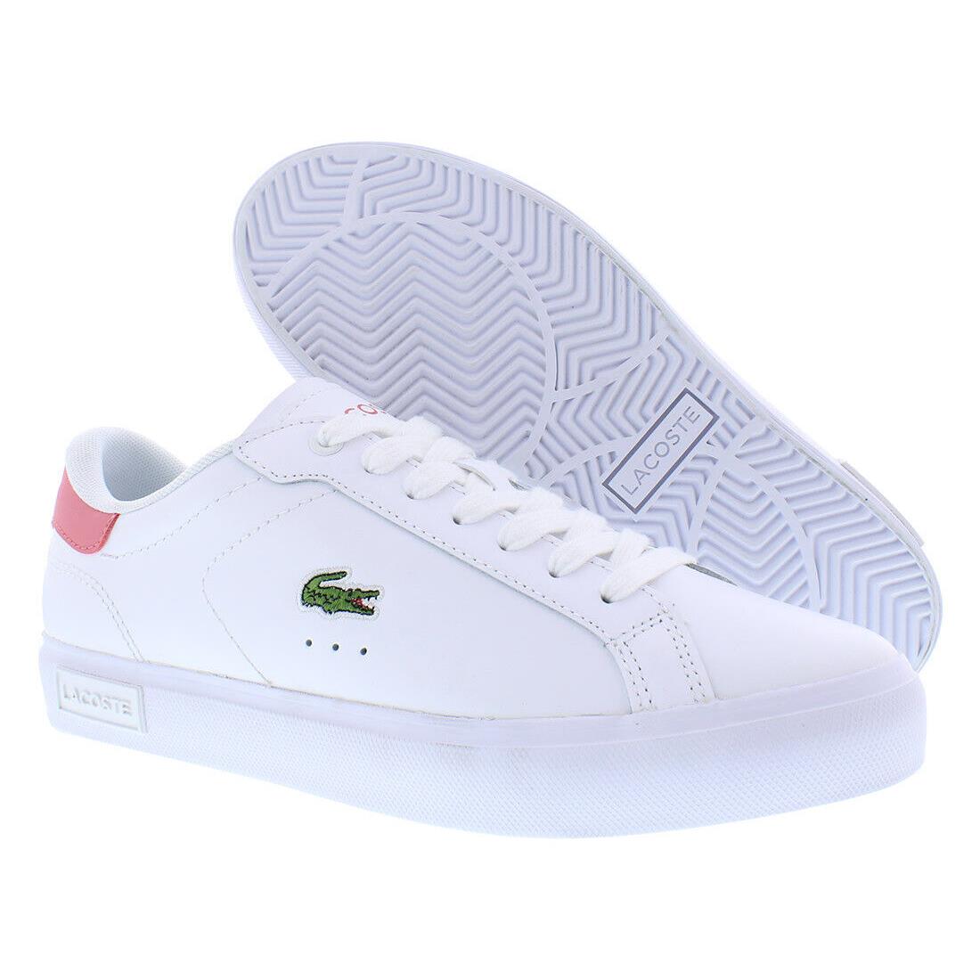 Lacoste Power Court Womens Shoes Size 10 Color: White/dark Pink