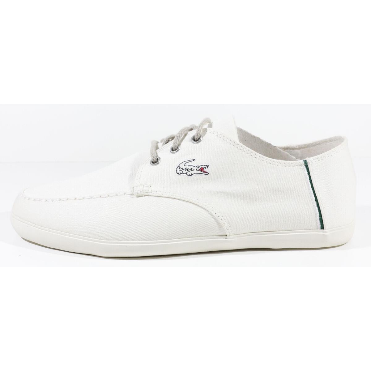 Box Mens Off White Lacoste Aristide 3 Srm Canvas Casual Boat Shoes SZ 10