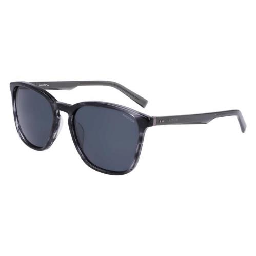 Nautica N-6251S 031 Dark Grey Horn Polarized Sunglasses with Grey Lenses