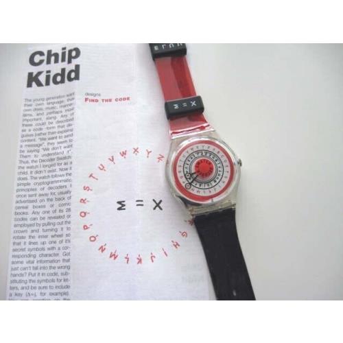 Find The Code Symbol Art Swatch by Chip Kidd with Decipher Key Sheet Nib-rare