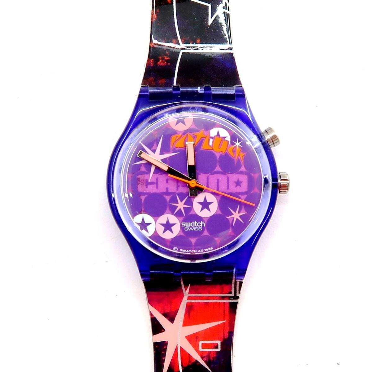 Swatch Loomi Watch Potluck GN901 with Case and Papers 1997 Gents