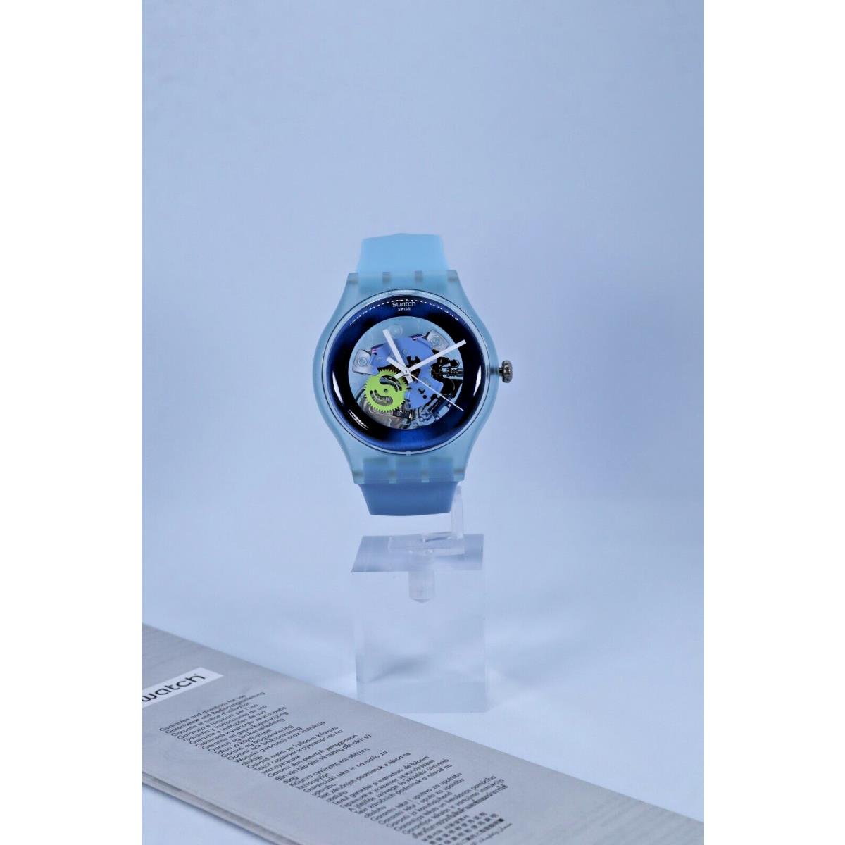 Swatch New Gent Limited Swiss Swatch Gent 41MM Cool Me Watch SUOS100 Adult Unisex Blue