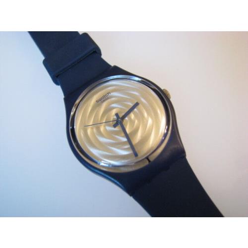 Brossing Swatch Whorl Dial with Blue Silicone Strap-nib