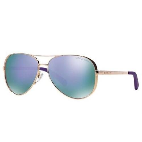 Michael Kors Sunglasses 5004 10034V Chelsea Women Mens Aviator Purple Mirr - Purple , ROSE GOLD Frame, PURPLE MIRROR Lens