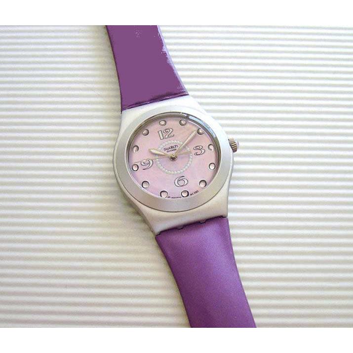 Sparkling Wine Gorgeous Purple/pink Hues Irony Medium Swatch Watch Nib-rare