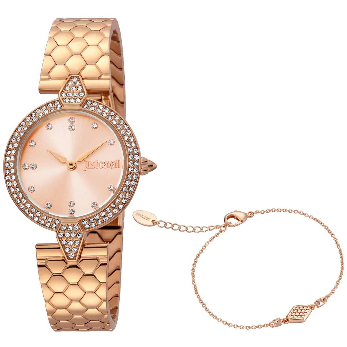 Women`s Set Rose Gold Dial Watch - JC1L159M0075 by Just Cavalli