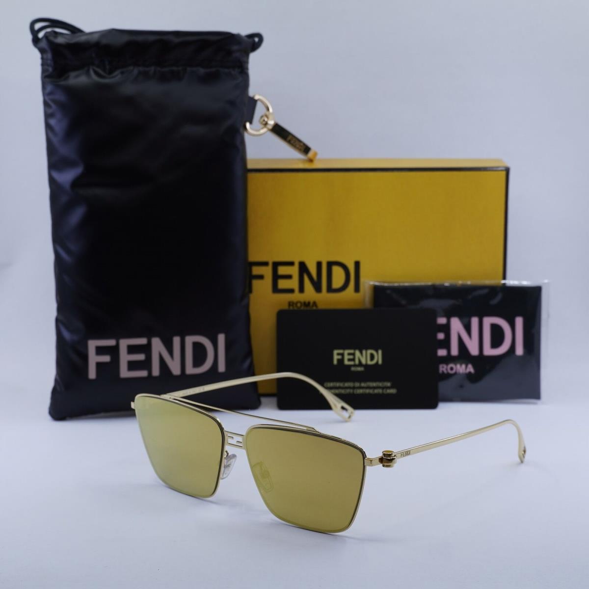 Fendi FE40110U 30L Gold/yellow Gold Mirror 59-13-140 Sunglasses