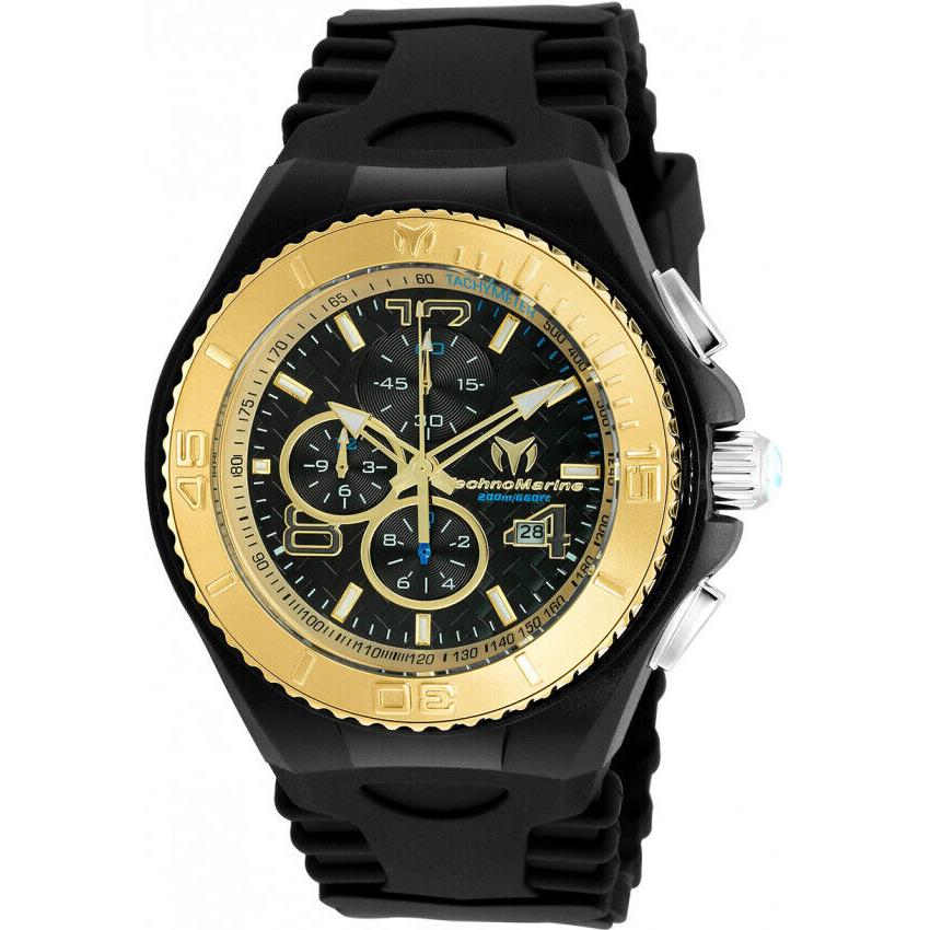 Technomarine Men`s Cruise Jellyfish Chronograph 46MM Case Black/gold Tone Watch