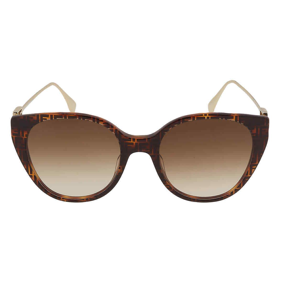 Fendi Brown Gradient Cat Eye Ladies Sunglasses FE40047I 55F 54 FE40047I 55F 54