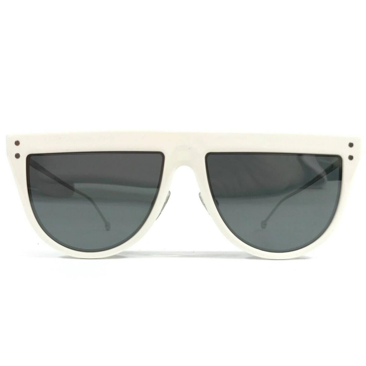 Fendi Sunglasses FF0372/S VK6T4 White Silver Frames w/ Dark Gray Mirrored Lenses