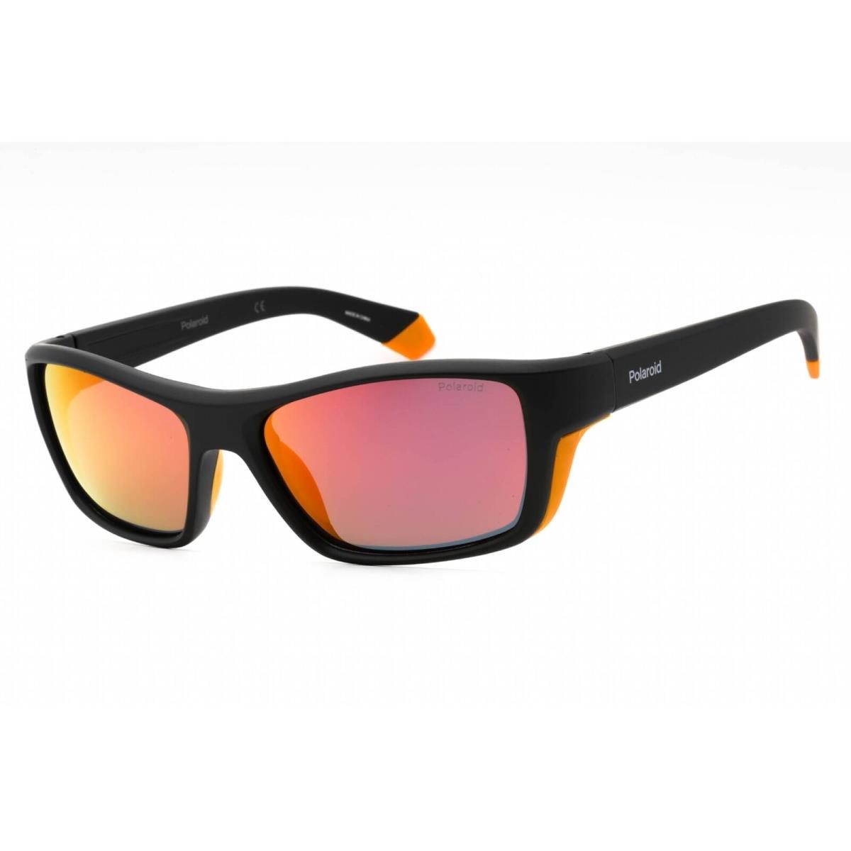 Polaroid Core Men`s Sunglasses Matte Orange Rectangular Frame Pld 7046/S 02M5 OZ