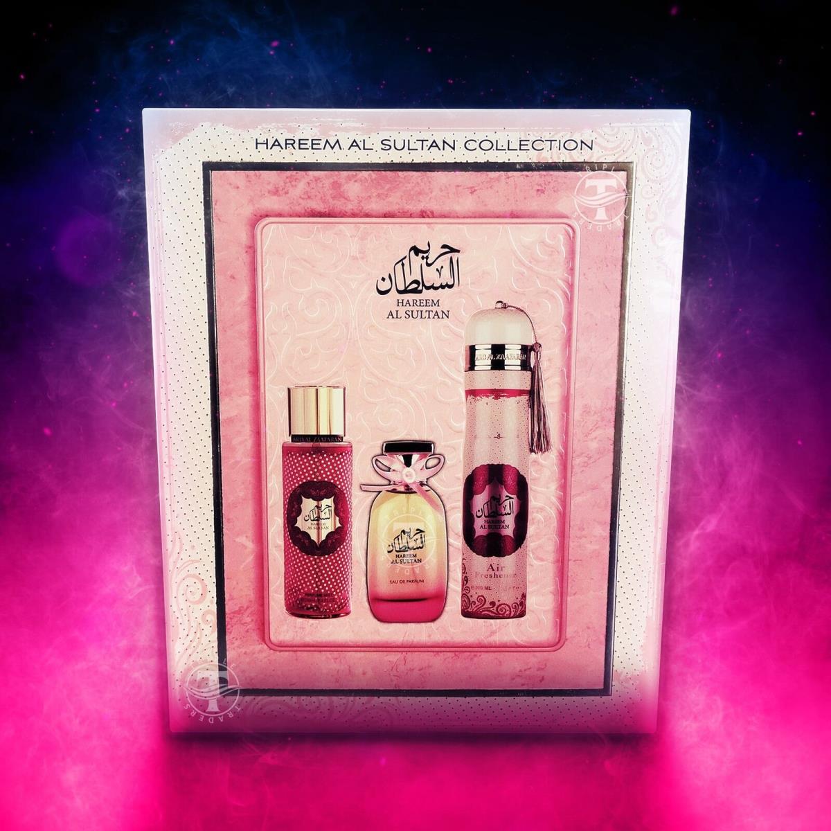 Lattafa Hareem Al Sultan Collection 3-Piece Gift Set Eau De Parfum / Air Freshener /