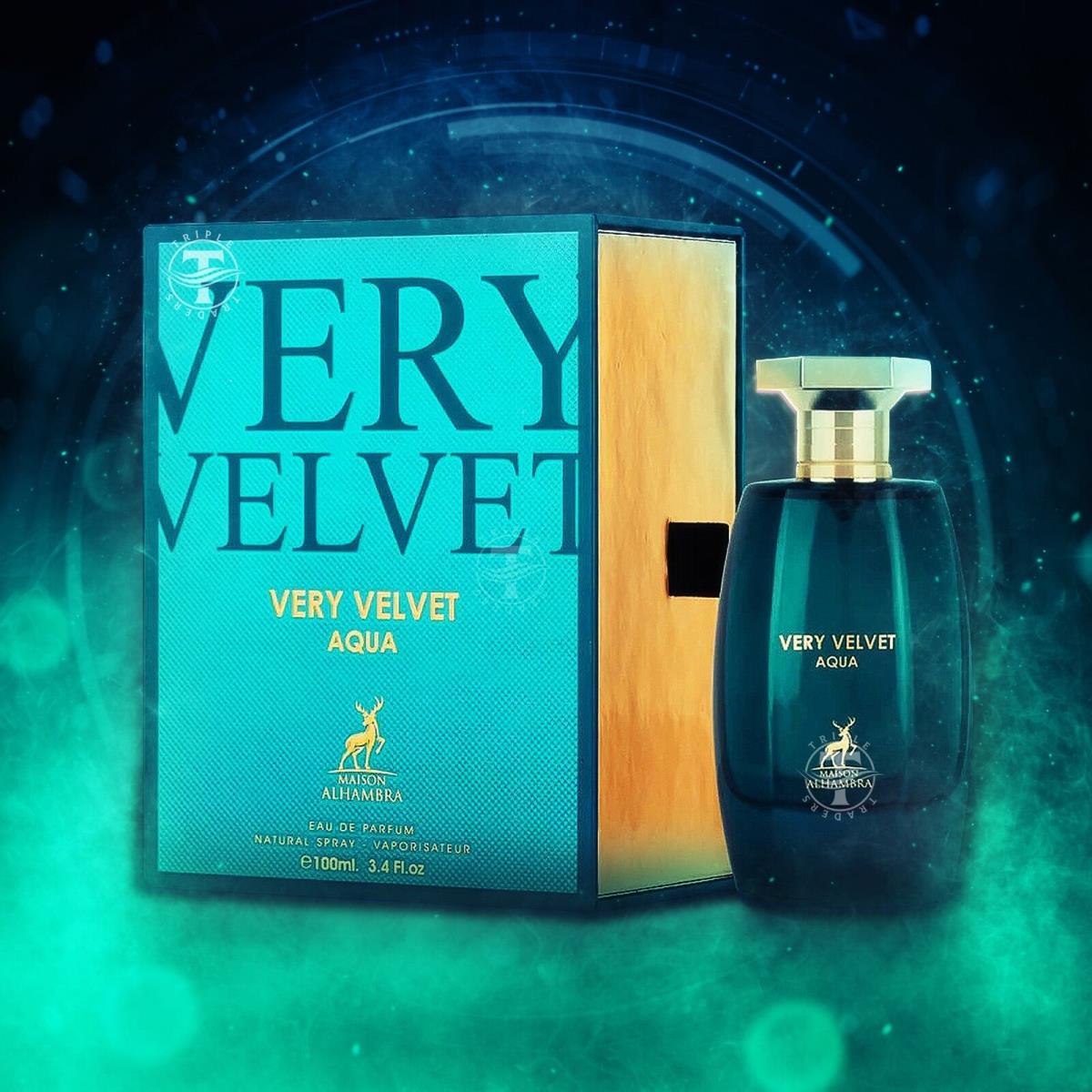 Very Velvet Aqua Eau De Parfum By Maison Alhambra Lattafa 100ml 3.4 FL OZ