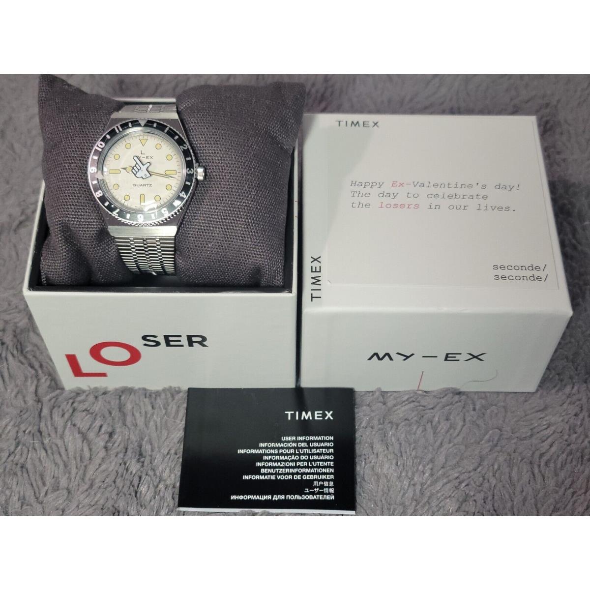 Timex X Seconde/seconde/ Q Loser My-ex Silver SS 38mm Watch