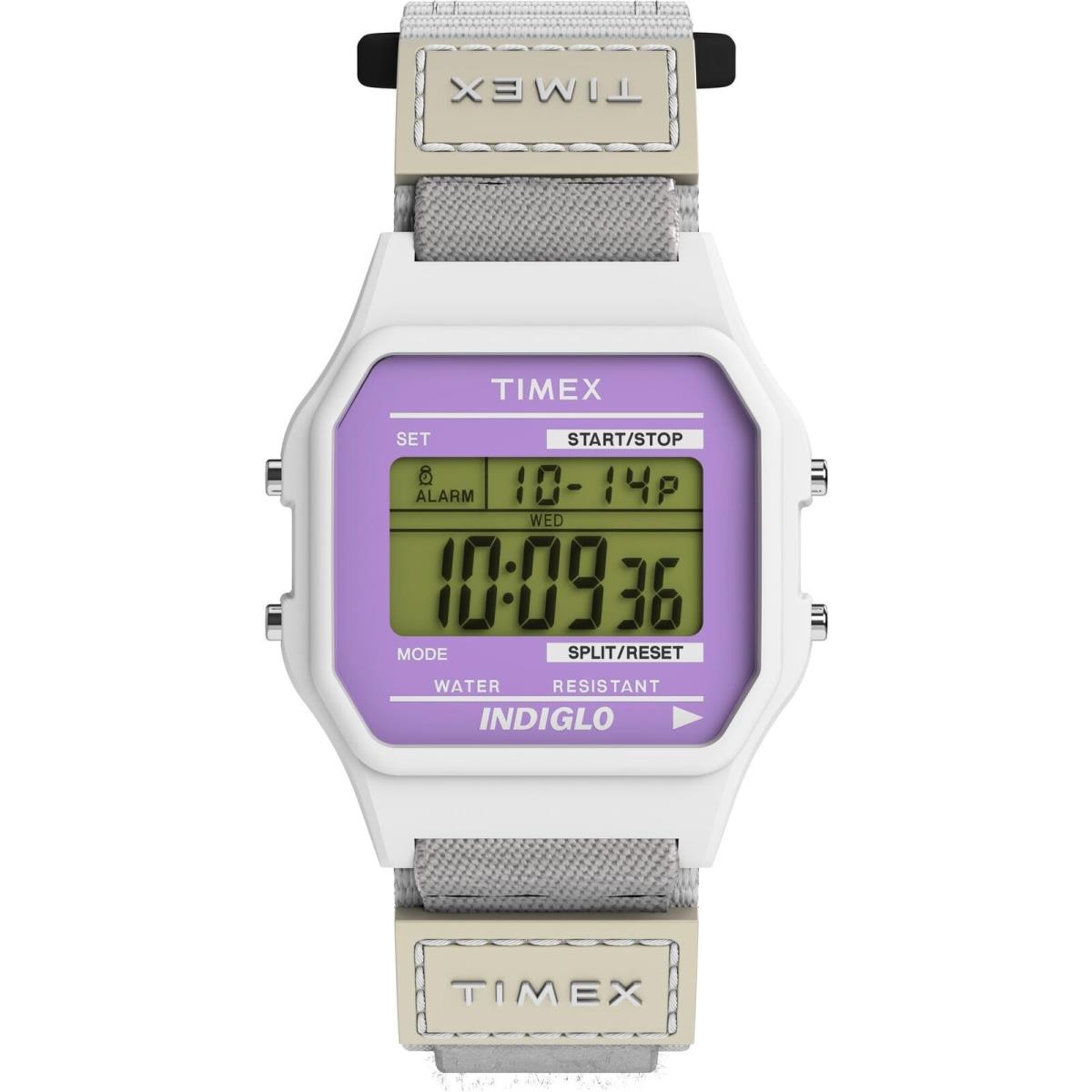 Timex Unisex Kids Watch Classic Digital 36mm White Purple Superb Quality