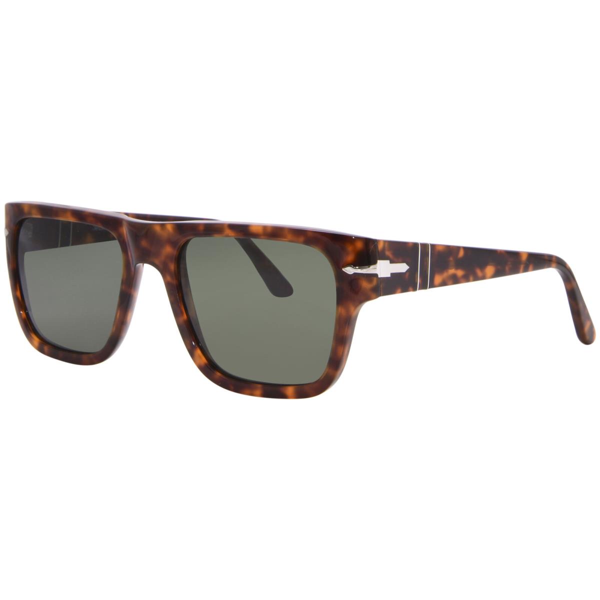 Persol PO3348S 24/31 Sunglasses Havana/green Square Shape 57mm