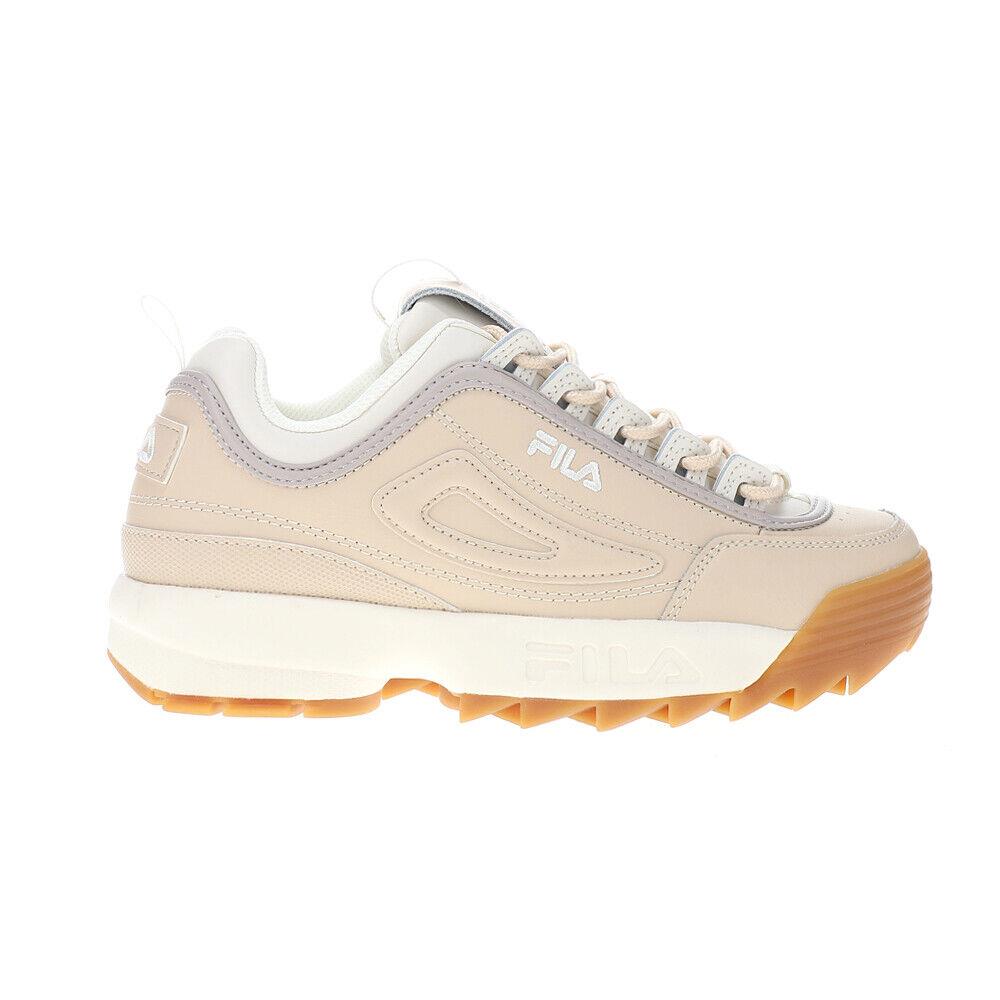 Fila Disruptor Ii Premium Lace Up Womens Beige Sneakers Casual Shoes 5XM02394-8 - Beige