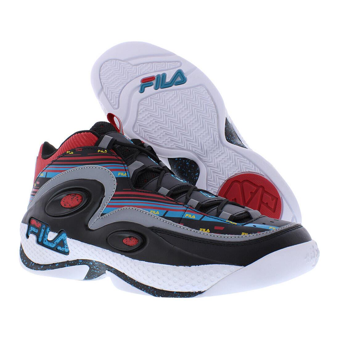 Fila Grant Hill 3 Mens Shoes - Black/Capri Breeze/Fila Red, Main: Black