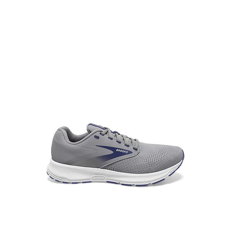 Brooks Range Sneakers Men`s US 10 Gray Blue White Low Top Running Shoes EEE146