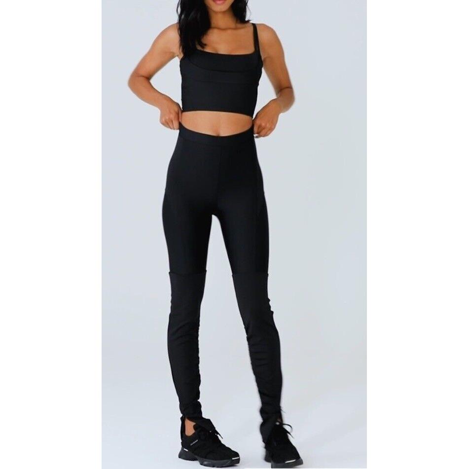 Alo Yoga Air Lift High Waist Goddess Black Leggings Women s S Ruched Ankle