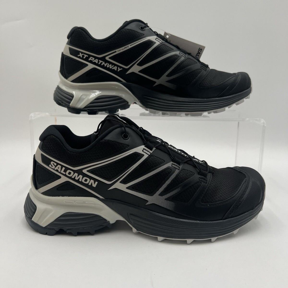 Women`s Size 7.5 Salomon XT Pathway Black Lunar Rock Outdoor Sport Shoes 471348